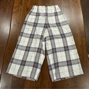 RECREO San Miguel Plaid Wide Leg Pants Size Small/Medium